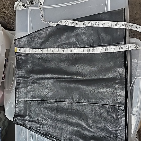 Wilsons Leather | Black Leather Midi Skirt - Picture 12 of 13